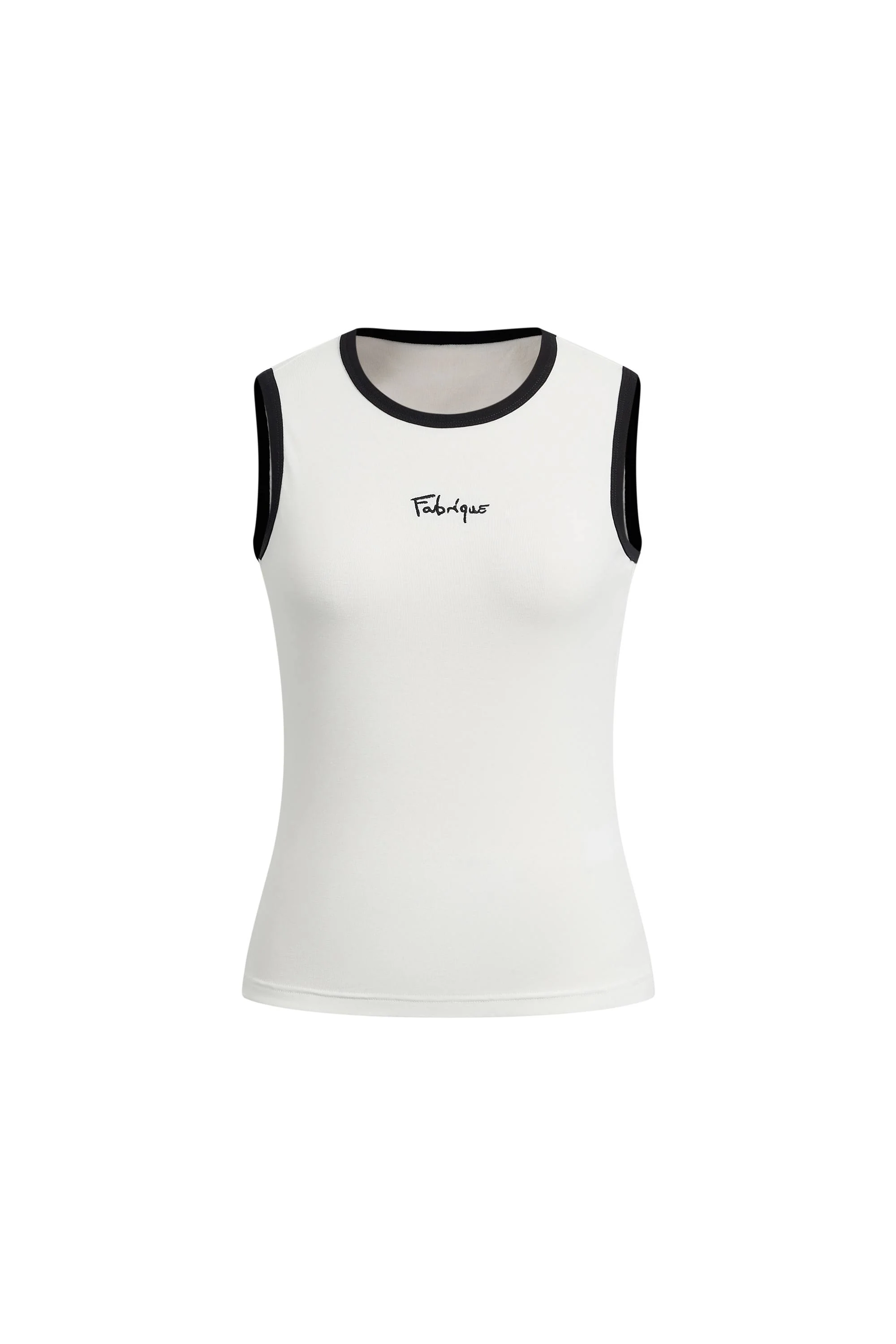 Xena Racerback Contrast Trim Racerback Sleeveless Tank Top in Cotton - Image 7