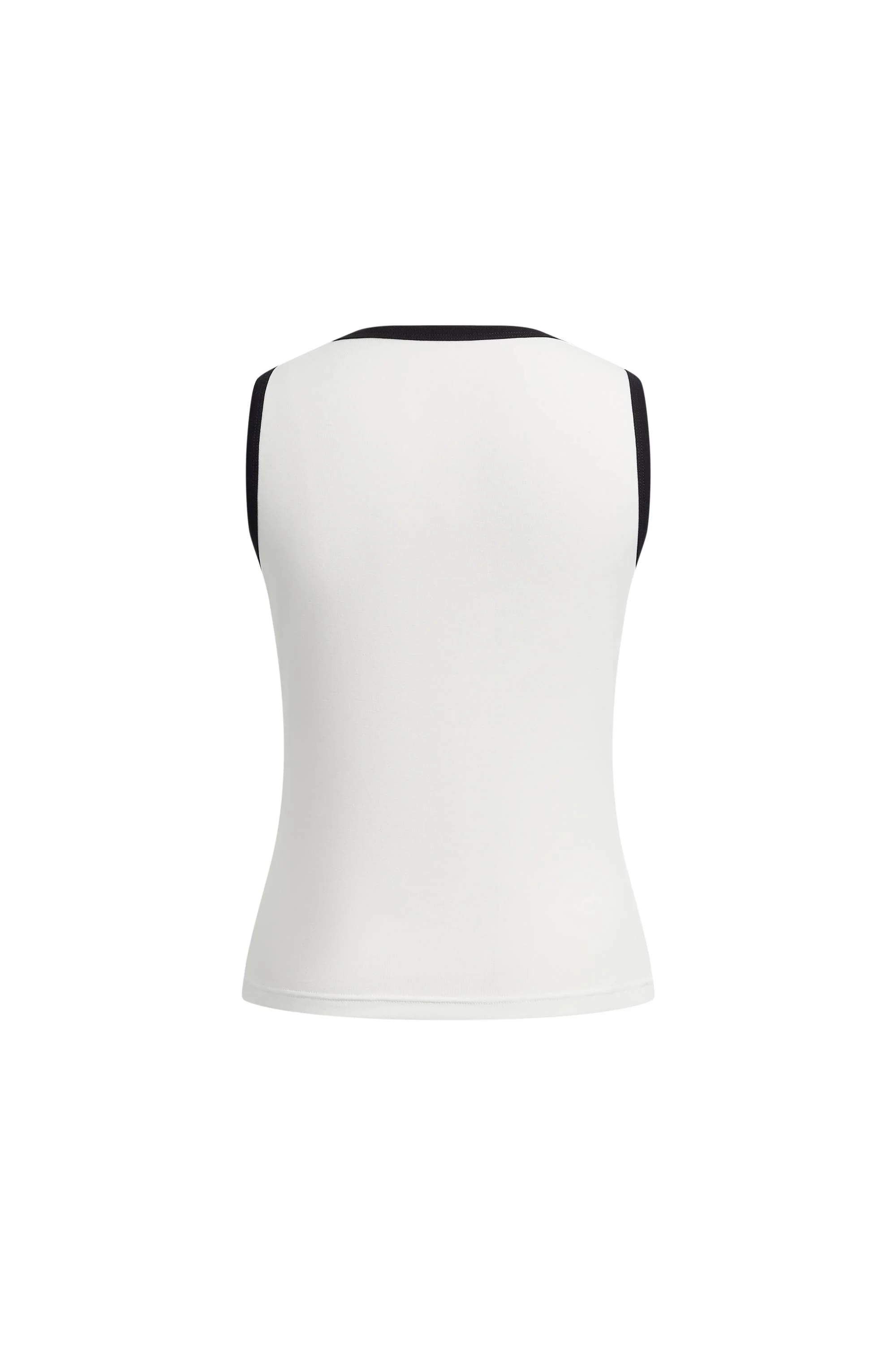 Xena Racerback Contrast Trim Racerback Sleeveless Tank Top in Cotton - Image 8