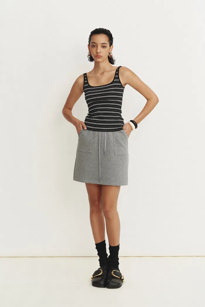 Yoko Casual Short Skirt in Cotton - Image 4