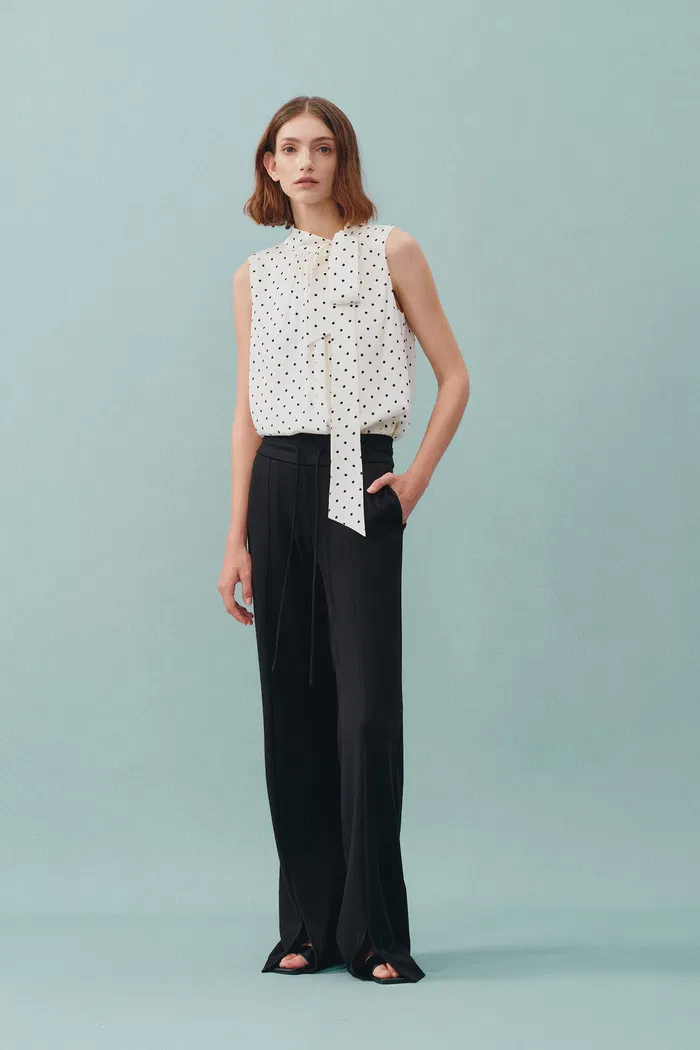 Yuri Side Slit Pants in Brushed Knit - Image 2