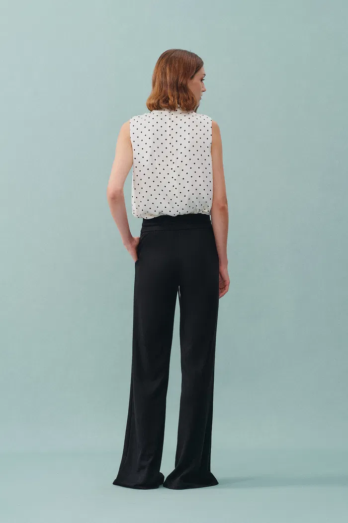 Yuri Side Slit Pants in Brushed Knit - Image 5