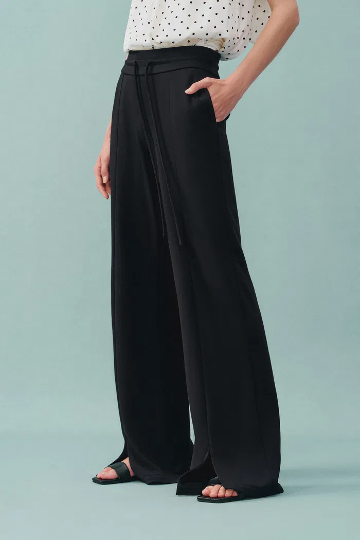 Yuri Side Slit Pants in Brushed Knit - Image 6