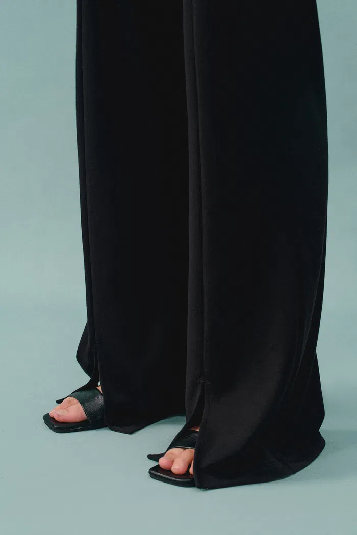 Yuri Side Slit Pants in Brushed Knit - Image 8