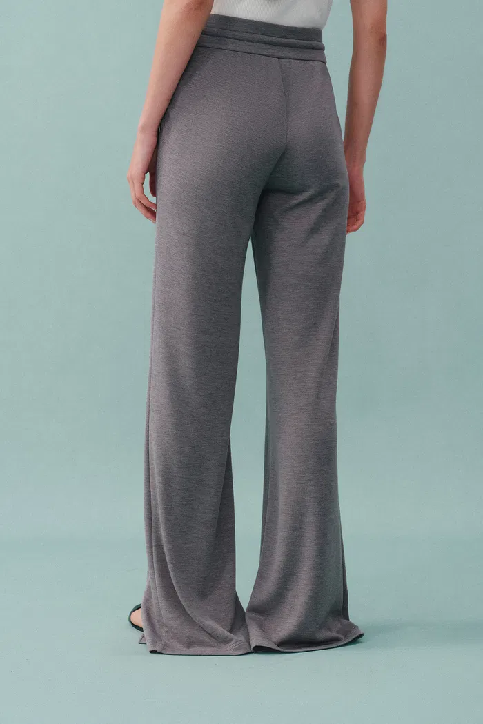 Yuri Split Hem Pants in Brushed Jersey knit - Image 6