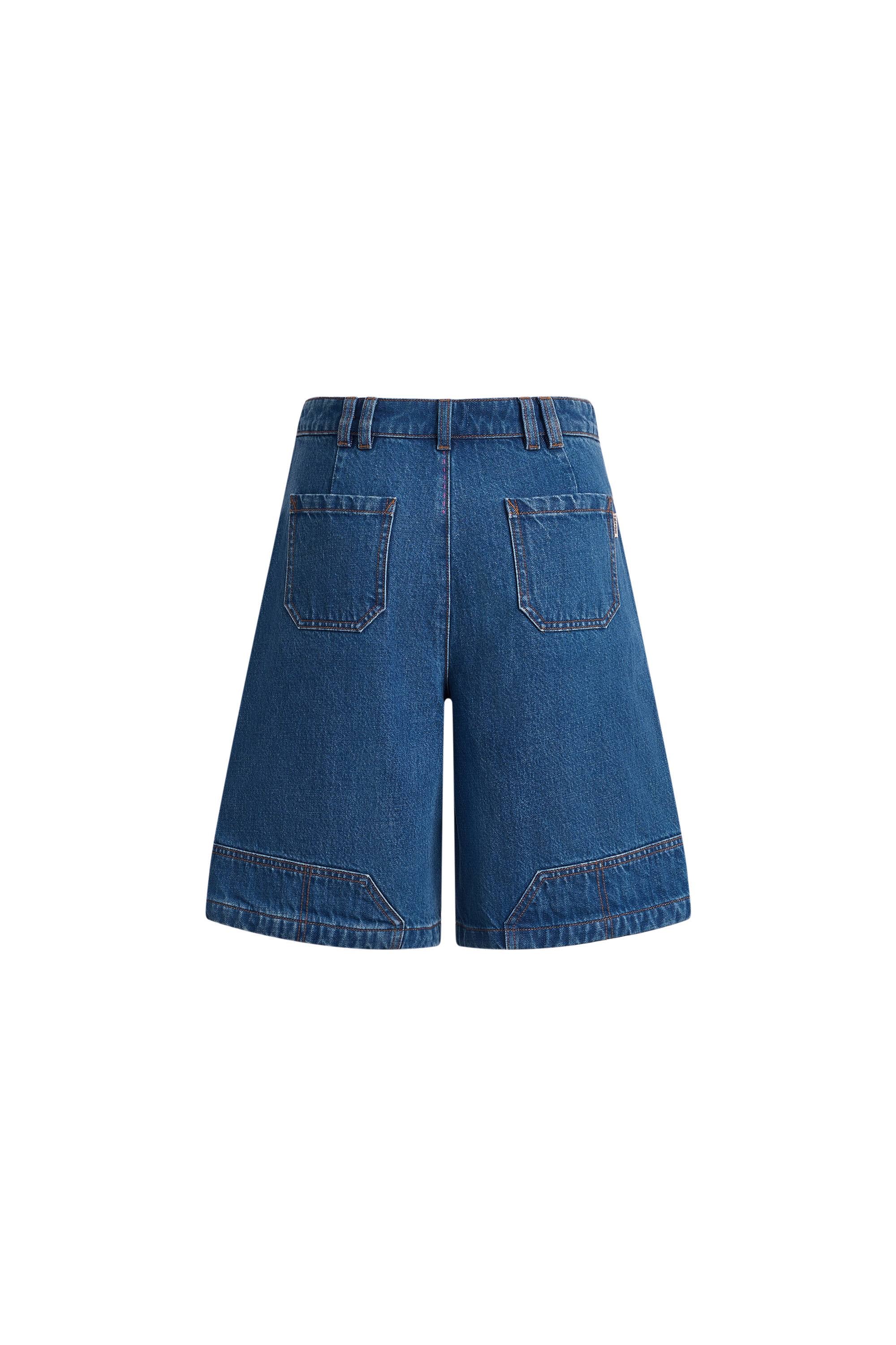 Yvonne Carpenter Denim Shorts in Deconstructed Tailoring - Image 8