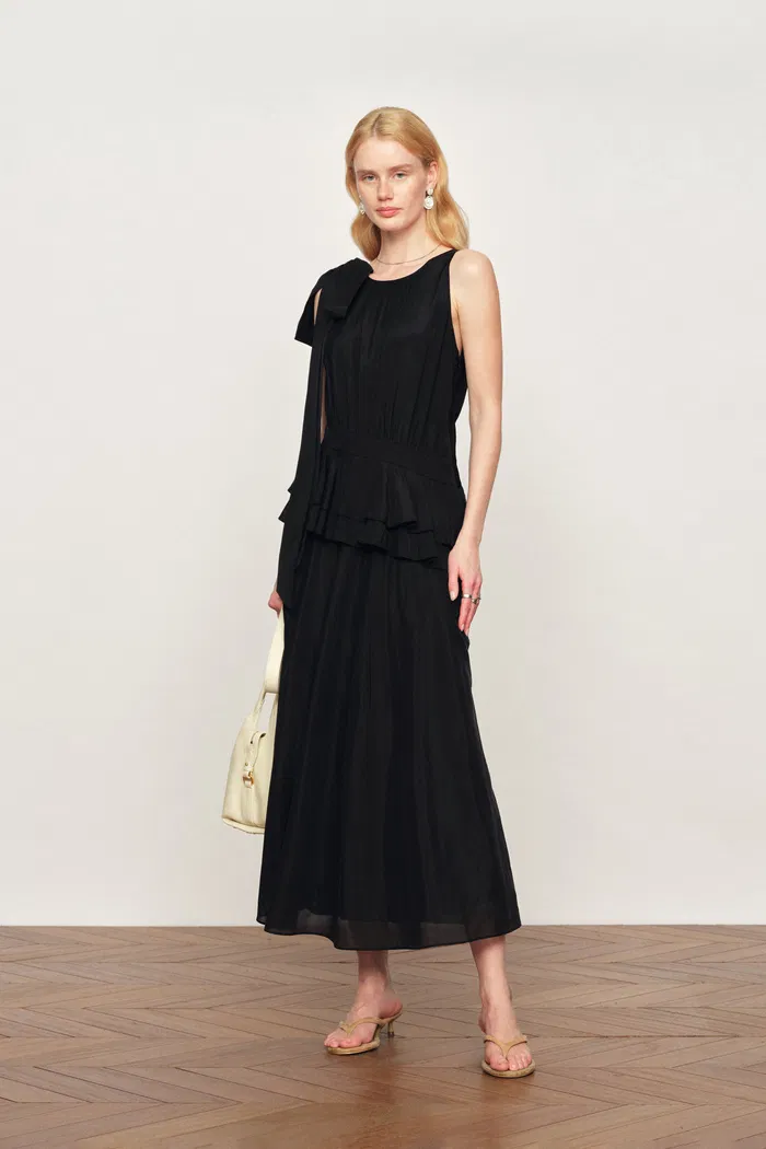 Yvonne Two Way Sleeveless Dress in Bubble Cotton - Image 3