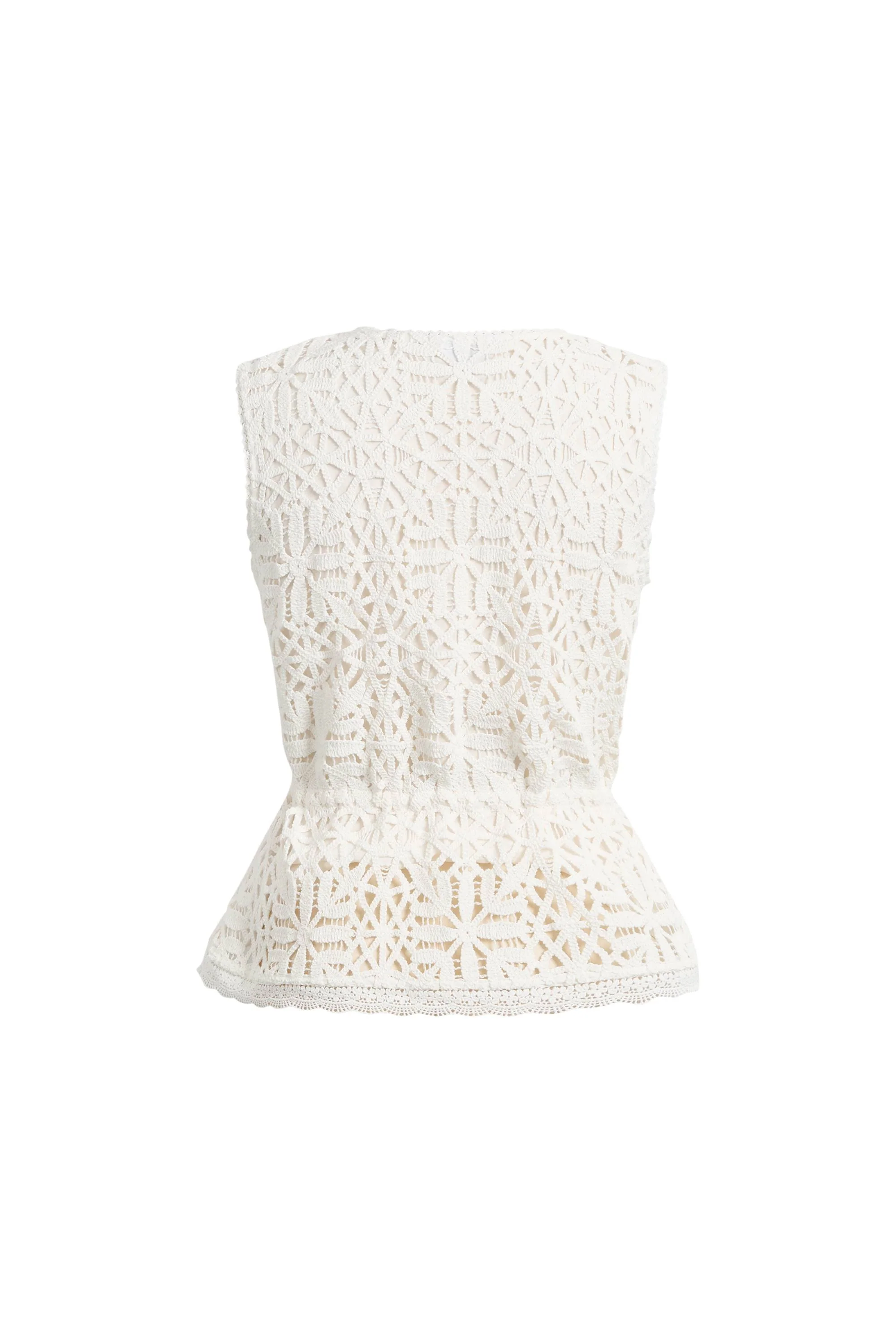 Zane Open Knit Drawstring Top in Cotton - Image 8